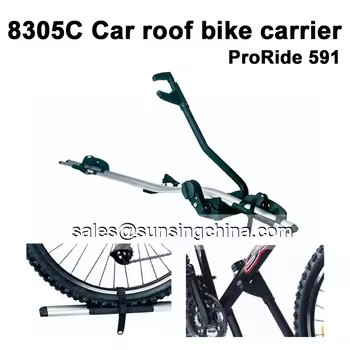 8305C2 Universal Bike Carrier Aluminum Alloy Car Top Roof Mount for 1 Bike Travel Luggage